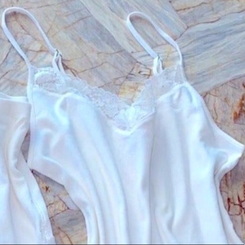 NEW Victoria Secret Very Sexy Lace Cotton Cami White medium - Picture 2 of 6